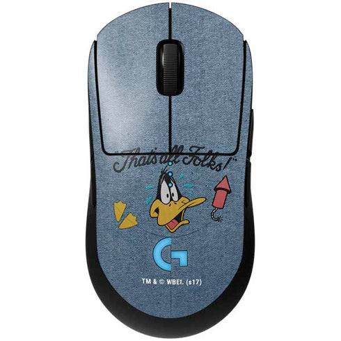 Looney Tunes Daffy Duck Thats All Folks G Pro Wireless Gaming Mouse Skin