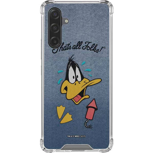 Looney Tunes Daffy Duck Thats All Folks Galaxy A17 Clear Case
