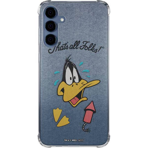Looney Tunes Daffy Duck Thats All Folks Galaxy A55 5G Clear Case
