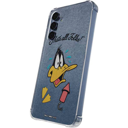 Looney Tunes Daffy Duck Thats All Folks Galaxy A55 5G Clear Case