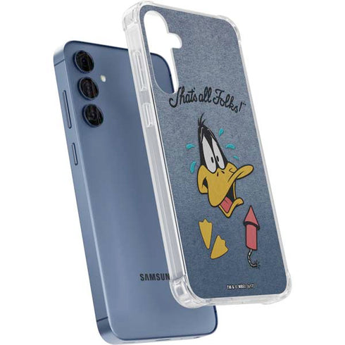 Looney Tunes Daffy Duck Thats All Folks Galaxy A55 5G Clear Case