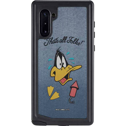 Looney Tunes Daffy Duck Thats All Folks Galaxy Cases