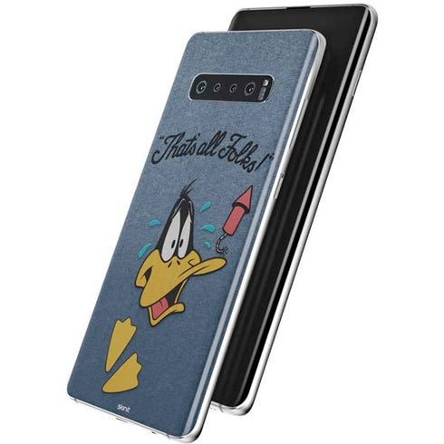 Looney Tunes Daffy Duck Thats All Folks Galaxy S10 Plus Skin