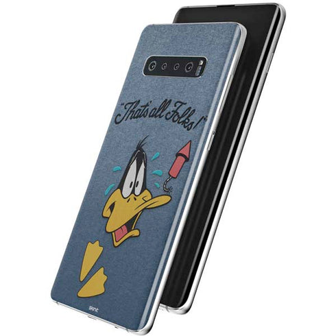 Looney Tunes Daffy Duck Thats All Folks Galaxy S10 Skin