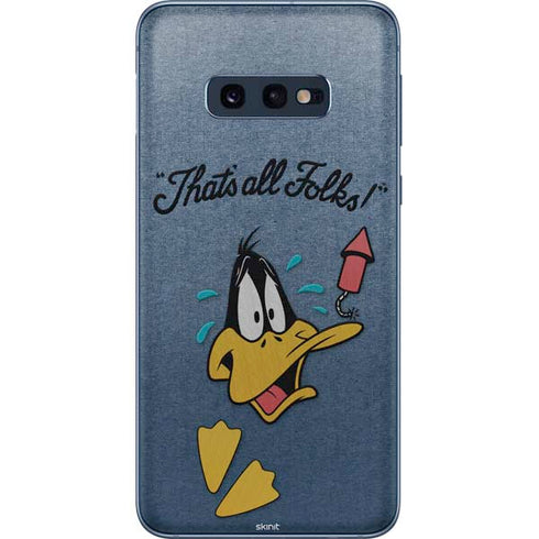 Looney Tunes Daffy Duck Thats All Folks Galaxy S10e Skin