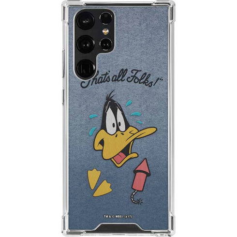 Looney Tunes Daffy Duck Thats All Folks Galaxy S23 Ultra Clear Case