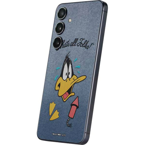 Looney Tunes Daffy Duck Thats All Folks Galaxy S24 Plus Skin