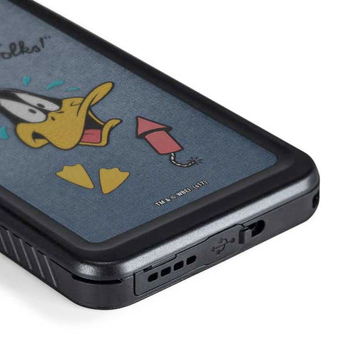Looney Tunes Daffy Duck Thats All Folks Galaxy S24 Plus Waterproof Case