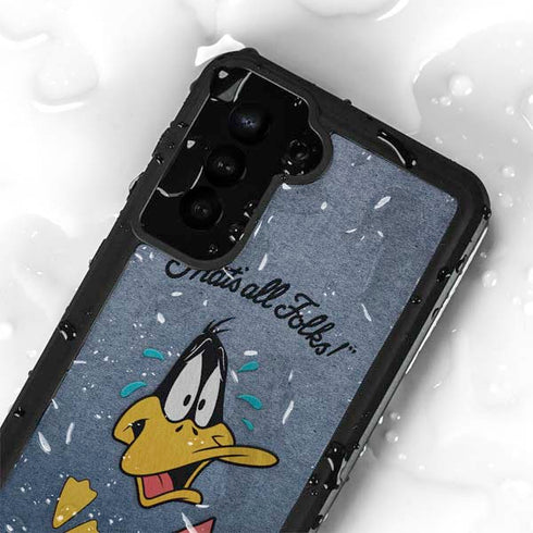 Looney Tunes Daffy Duck Thats All Folks Galaxy S24 Plus Waterproof Case