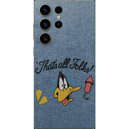 Looney Tunes Daffy Duck Thats All Folks Galaxy S25 Ultra Skin