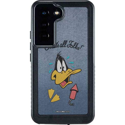 Looney Tunes Daffy Duck Thats All Folks Galaxy S24 Waterproof Case