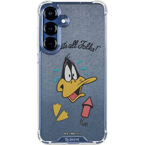 Looney Tunes Daffy Duck Thats All Folks Galaxy S25 Plus Clear Case