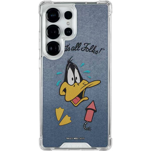 Looney Tunes Daffy Duck Thats All Folks Galaxy S26 Ultra Clear Case