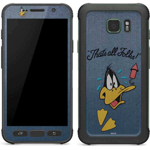 Looney Tunes Daffy Duck Thats All Folks Galaxy S7 Active Skin