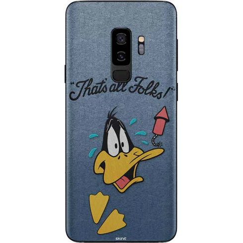 Looney Tunes Daffy Duck Thats All Folks Galaxy S9 Plus Skin