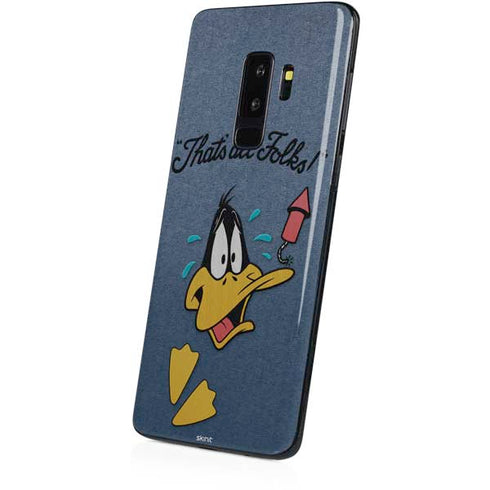 Looney Tunes Daffy Duck Thats All Folks Galaxy S9 Plus Skin