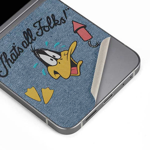 Looney Tunes Daffy Duck Thats All Folks Galaxy Z Flip6 Skin