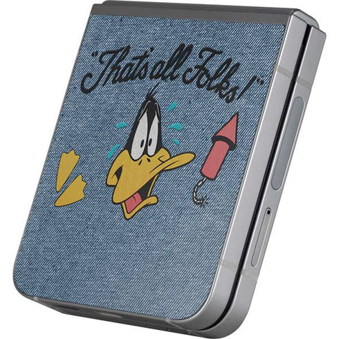 Looney Tunes Daffy Duck Thats All Folks Galaxy Z Flip6 Skin