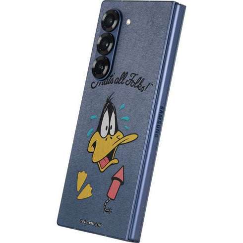 Looney Tunes Daffy Duck Thats All Folks Galaxy Z Fold6 Skin