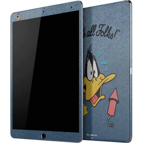Looney Tunes Daffy Duck Thats All Folks iPad Skins