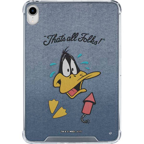 Looney Tunes Daffy Duck Thats All Folks iPad 11th Gen (2025) Clear Case