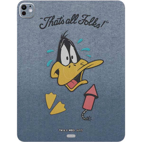 Looney Tunes Daffy Duck Thats All Folks iPad Pro 13in M4 (2024) Skin