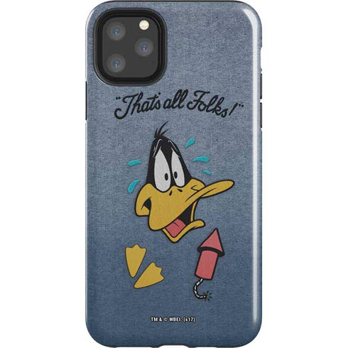 Looney Tunes Daffy Duck Thats All Folks iPhone Cases