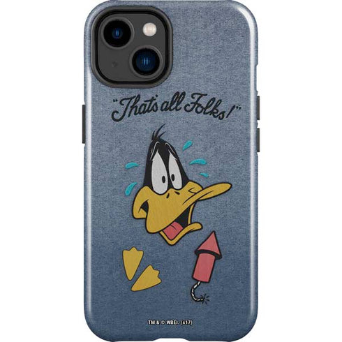 Looney Tunes Daffy Duck Thats All Folks iPhone 15 Impact Case