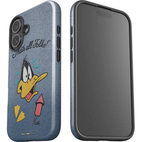 Looney Tunes Daffy Duck Thats All Folks iPhone 16 Impact Case