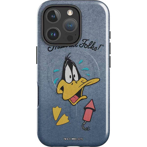 Looney Tunes Daffy Duck Thats All Folks iPhone 16 Pro Magsafe Impact Case