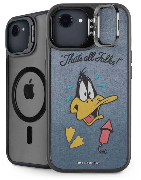 Looney Tunes Daffy Duck Thats All Folks iPhone 16e Kickstand Case