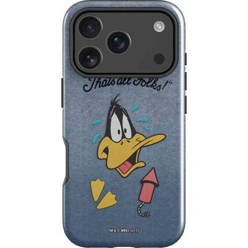Looney Tunes Daffy Duck Thats All Folks iPhone 18 Pro Impact Case