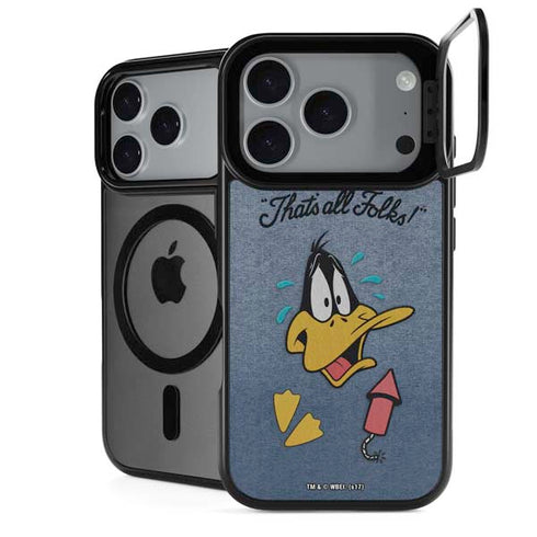 Looney Tunes Daffy Duck Thats All Folks iPhone 18 Pro Kickstand Case