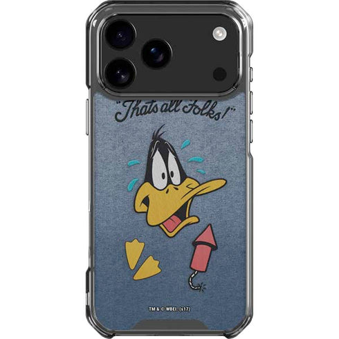 Looney Tunes Daffy Duck Thats All Folks iPhone 18 Pro Max Clear Case