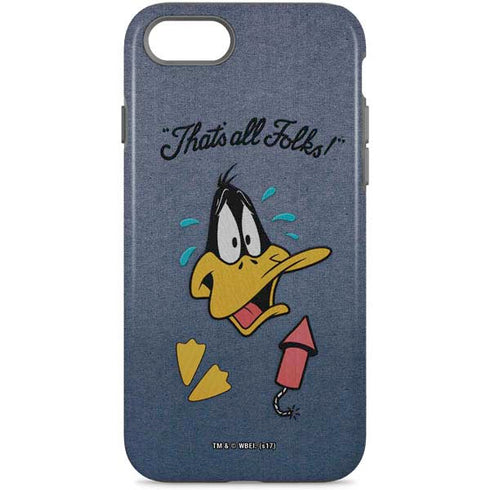 Looney Tunes Daffy Duck Thats All Folks iPhone Cases