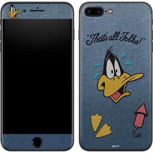 Looney Tunes Daffy Duck Thats All Folks iPhone 8 Plus Skin