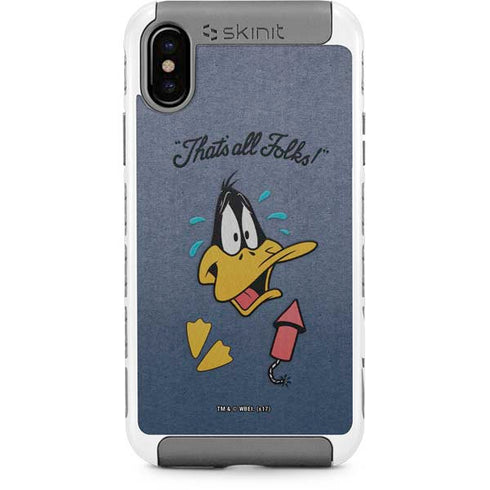 Looney Tunes Daffy Duck Thats All Folks iPhone Cases