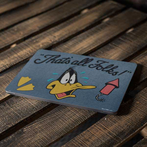 Looney Tunes Daffy Duck Thats All Folks Apple MacBook Air Skin