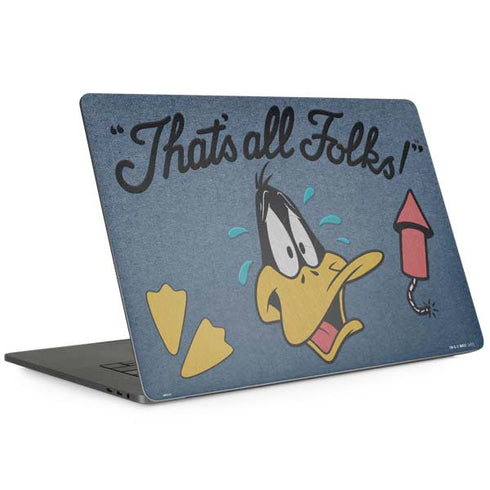 Looney Tunes Daffy Duck Thats All Folks MacBook Skins