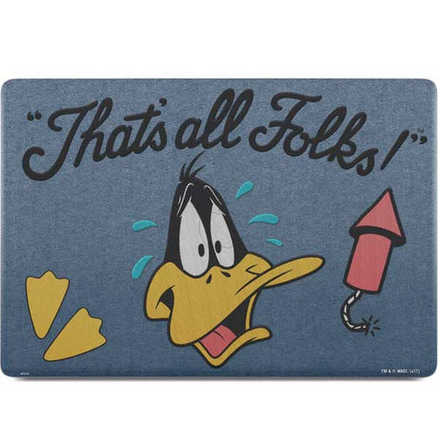 Looney Tunes Daffy Duck Thats All Folks MacBook Skins