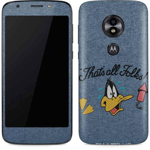 Looney Tunes Daffy Duck Thats All Folks Moto E5 Play Skin