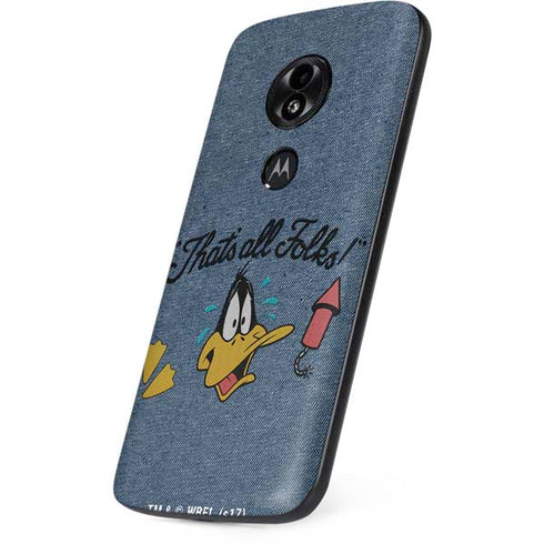 Looney Tunes Daffy Duck Thats All Folks Moto E5 Play Skin