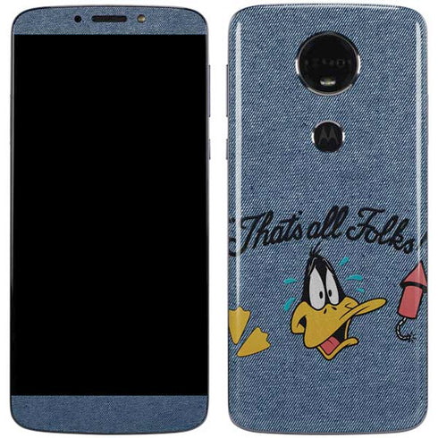 Looney Tunes Daffy Duck Thats All Folks Moto E5 Plus Skin
