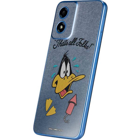 Looney Tunes Daffy Duck Thats All Folks Moto G Play 4G (2024) Skin