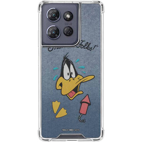 Looney Tunes Daffy Duck Thats All Folks Moto G Play 5G (2025) Clear Case