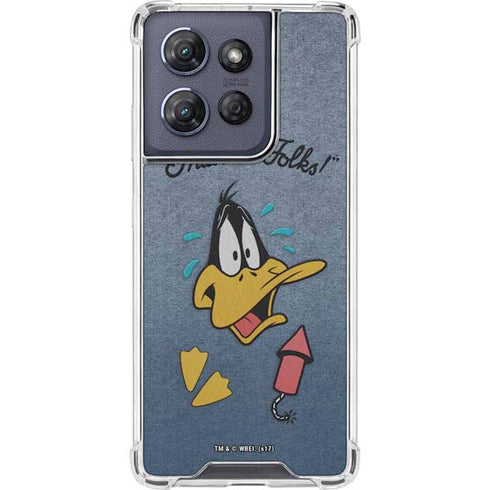 Looney Tunes Daffy Duck Thats All Folks Moto G Stylus 5G (2025) Clear Case