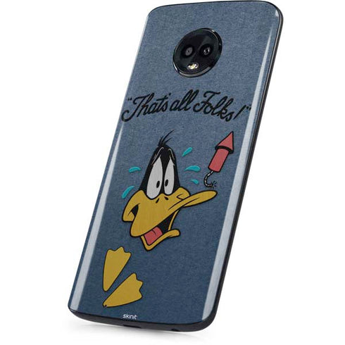 Looney Tunes Daffy Duck Thats All Folks Moto G6 Skin