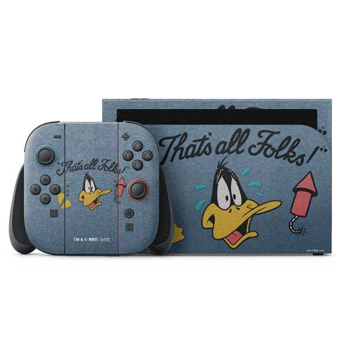 Looney Tunes Daffy Duck Thats All Folks Nintendo Skins