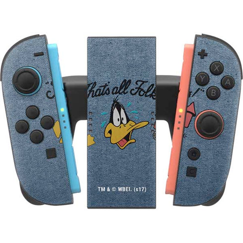 Looney Tunes Daffy Duck Thats All Folks Nintendo Switch 2 (2025) Joy-Con Controller Skin