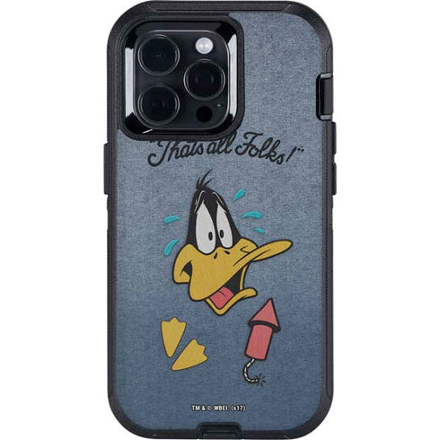 Looney Tunes Daffy Duck Thats All Folks Otterbox Defender iPhone Skin